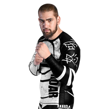ROAR MMA Jiujitsu Long Sleeve Fitness Workout Rash Guard For men