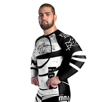 ROAR MMA Jiujitsu Long Sleeve Fitness Workout Rash Guard For men