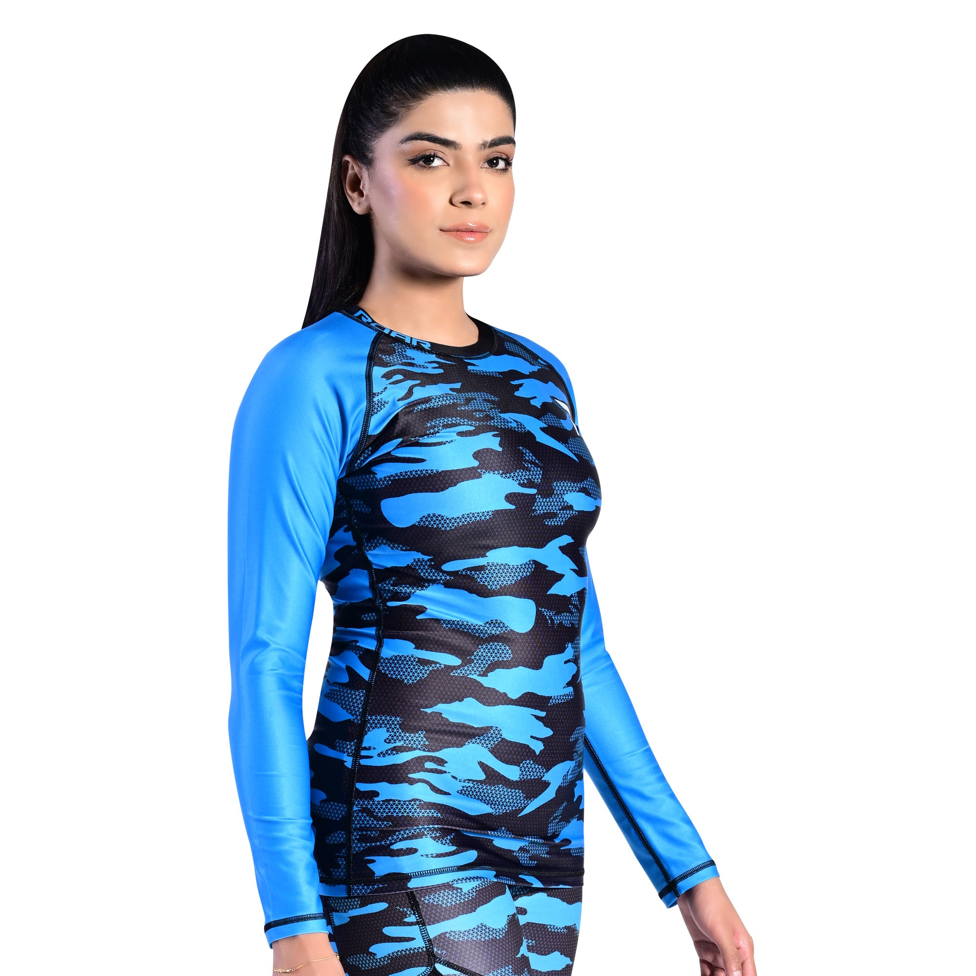 Reorg Rash Guard Blue ROAR Ladies MMA Rash Guard PF Blue – Roar-int