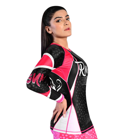 ROAR Ladies MMA Rash Guard PF Pink