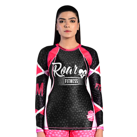 ROAR Ladies MMA Rash Guard PF Pink