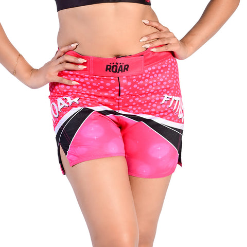ROAR Ladies MMA Shorts PF Pink