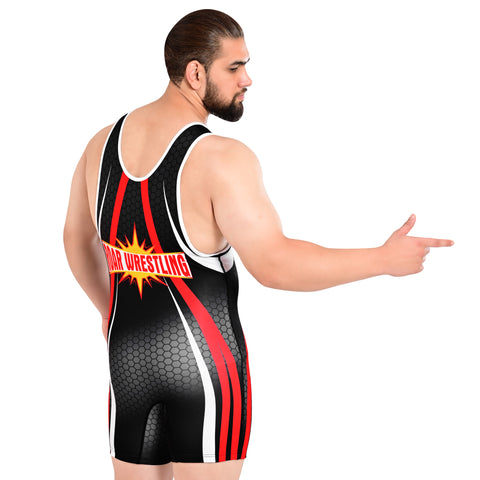 ROAR Men’s Wrestling Singlet Sports Gym Powerlifting Bodybuilding Vest Top