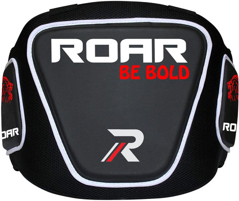 ROAR Muay Thai Belly Pad & Leg Kick Pad Set | Professional Boxing MMA Training Coach Equipment