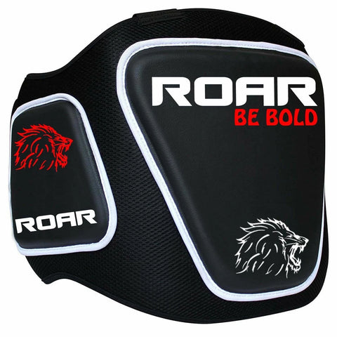 ROAR Muay Thai Belly Pad & Leg Kick Pad Set | Professional Boxing MMA Training Coach Equipment