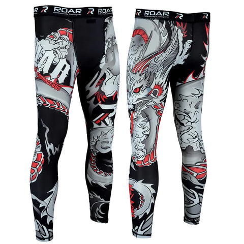 Roar MMA Spats Bjj Compression No Gi Leggings Men Grappling Muay Thai Tight - Roar-int