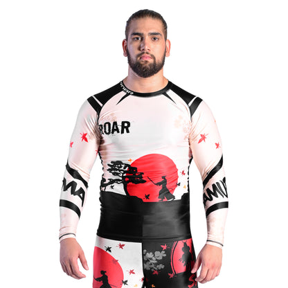 Roar Men's BJJ No-Gi Compression Rash Guard - Long Sleeve Workout Top