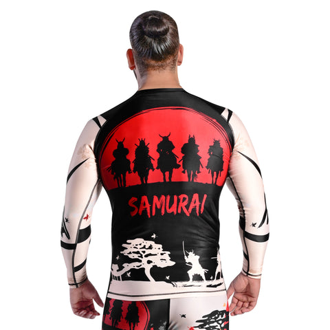 ROAR MMA Samurai Rash Guard Fight Training Gym Fitness Full Sleeve Workout Shirt