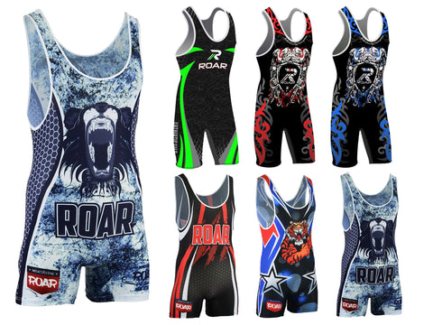ROAR Men’s Wrestling Singlet Sports Gym Powerlifting Bodybuilding Vest Top - Roar-int