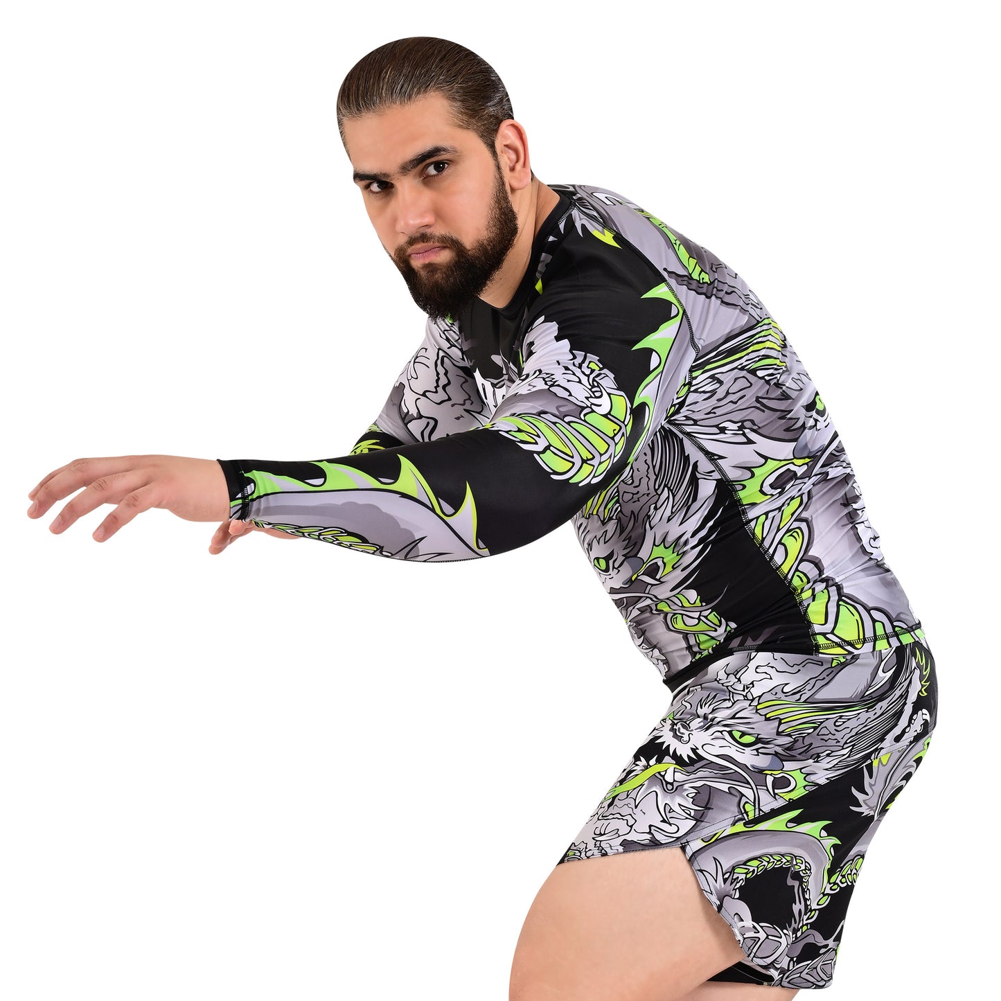 Roar Bjj Nogi Compression Full Sleeve Men's Fitness Rash Guard