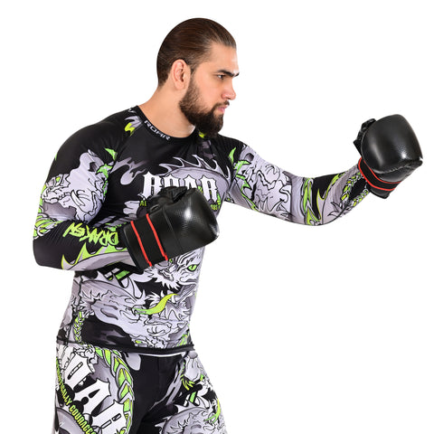 Roar Bjj Nogi Compression Full Sleeve Men's Fitness Rash Guard