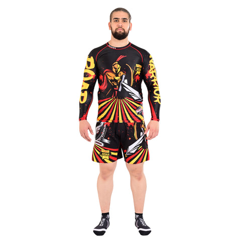 Roar Bjj Nogi Compression Grappling fight Workout Sublimated Shorts With Phone Pocket For Men