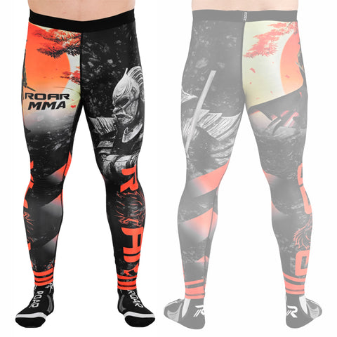 ROAR MMA BJJ Leggings Base Layer Gym Workout No Gi Grappling Jiu Jitsu Spats